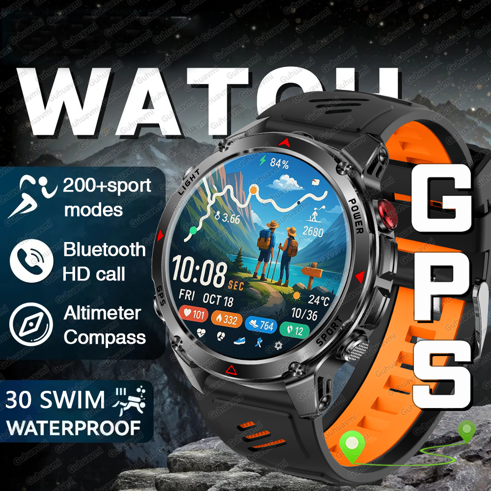 Gmt Dual Timezone Watch - 2026 New Military Grade GPS Smartwatch