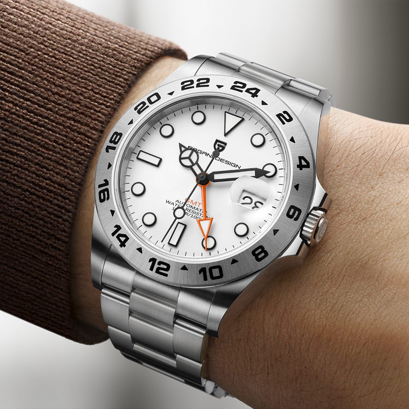 Gmt Dual Timezone Watch - PD1762 PAGANI DESIGN Men's Automatic Mechanical