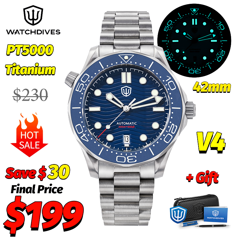 Luxury Watch And Bracelet - Watchdives WD007 V4 007 NTTD Mechanical