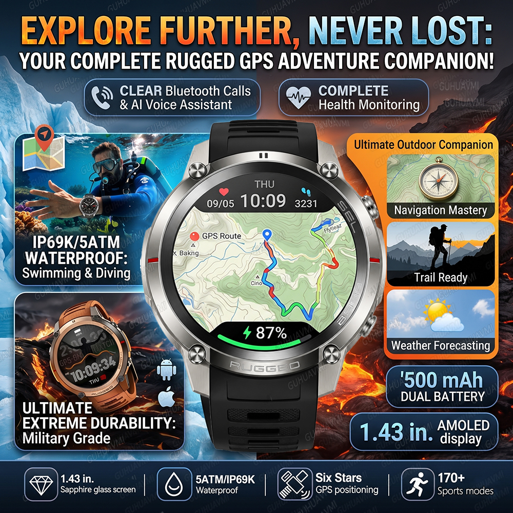 Gmt Dual Timezone Watch - 2026 New TANK Ultra GPS Smart