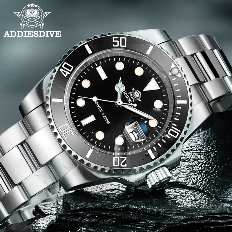 Luxury Watch Drawing - ADDIESDIVE 41mm Men's Quartz Watch Miyota