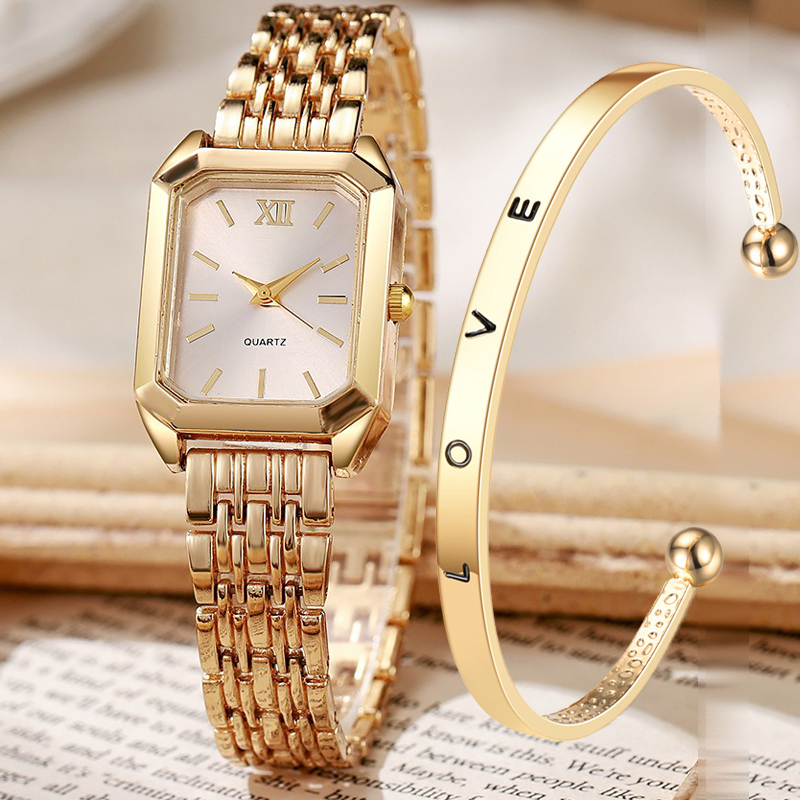 Luxury Watch For Girls - 2PCS/set Luxury Women's Quartz Watch with