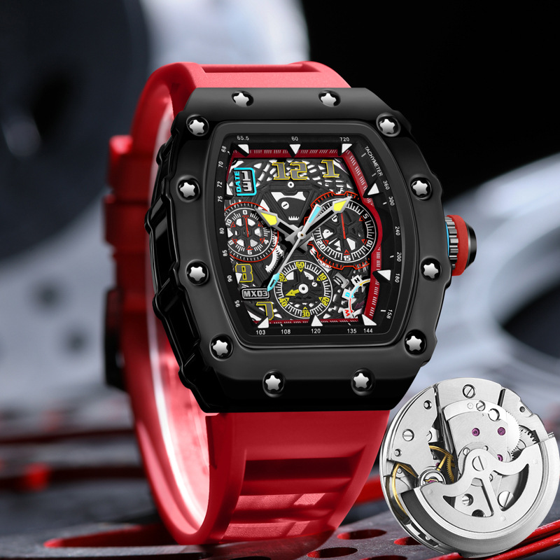 Luxury Watch Richard Mille - Barrel Hollow Fake Mechanical Watch Men