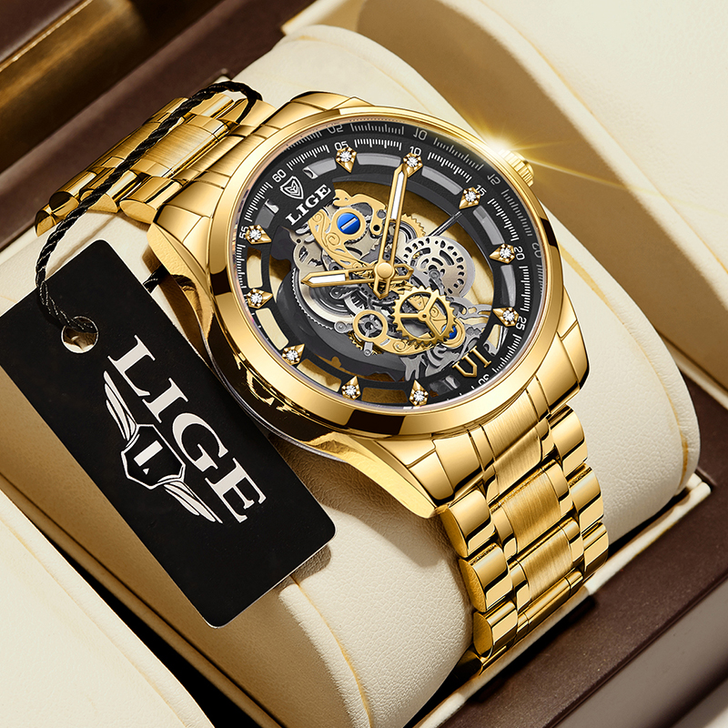 Luxury Watch Magazine - 2026 LIGE Men Watch Skeleton Automatic