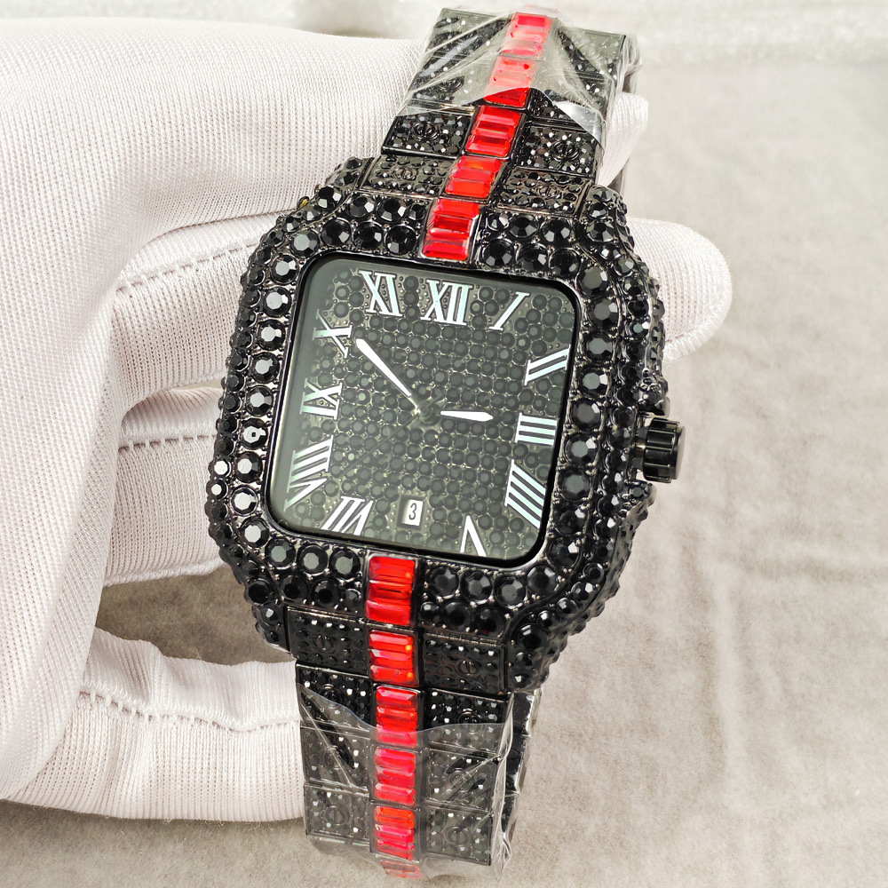 Luxury Watch All Black - Black High Quality Hip Hop Iced