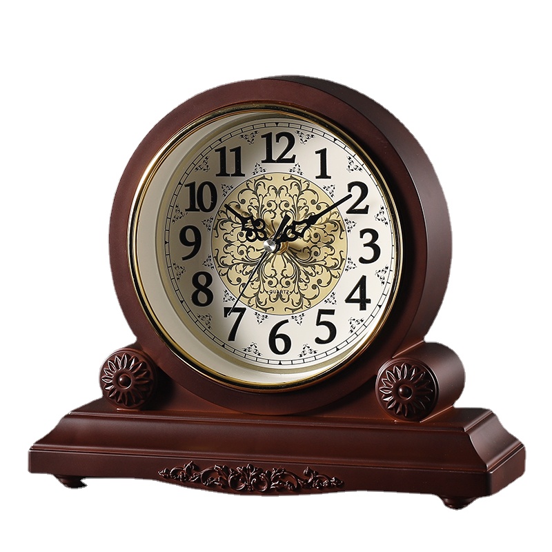 Table Watch Luxury - Desktop Table Clock Retro Silent Watches