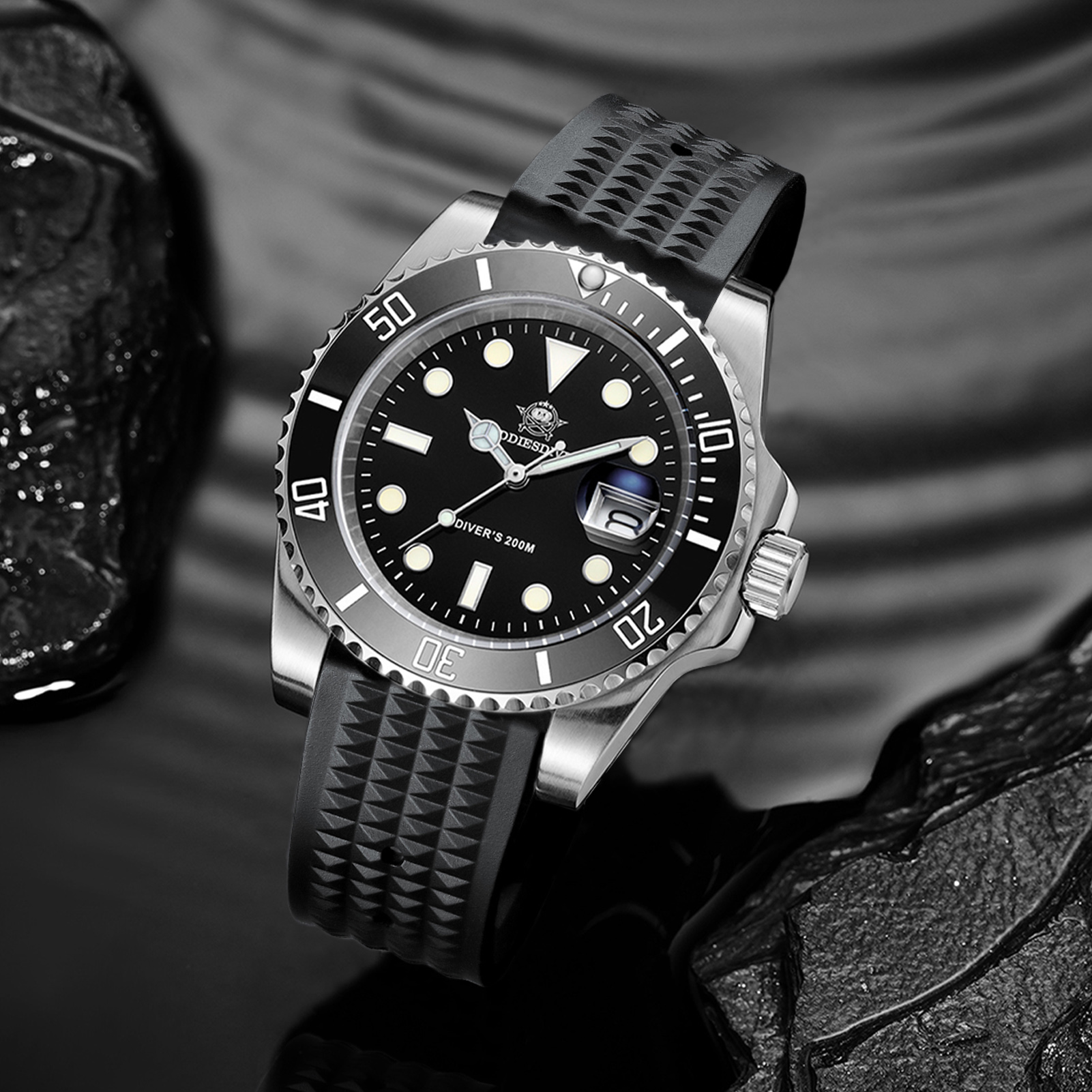 Luxury Watch Drawing - ADDIESDIVE Luxury Stainless Steel Quartz Watch
