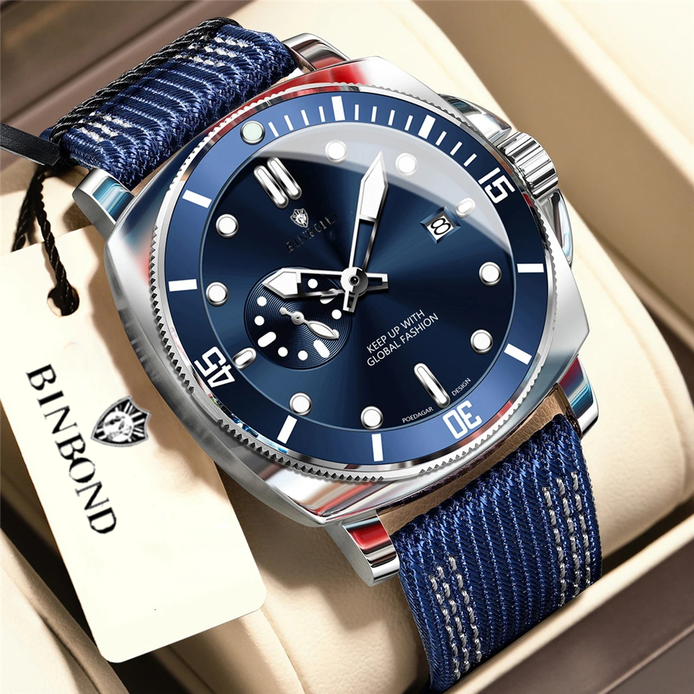 Luxury Watch Magazine - 44mm New Chornograph Sports Blue Nylon