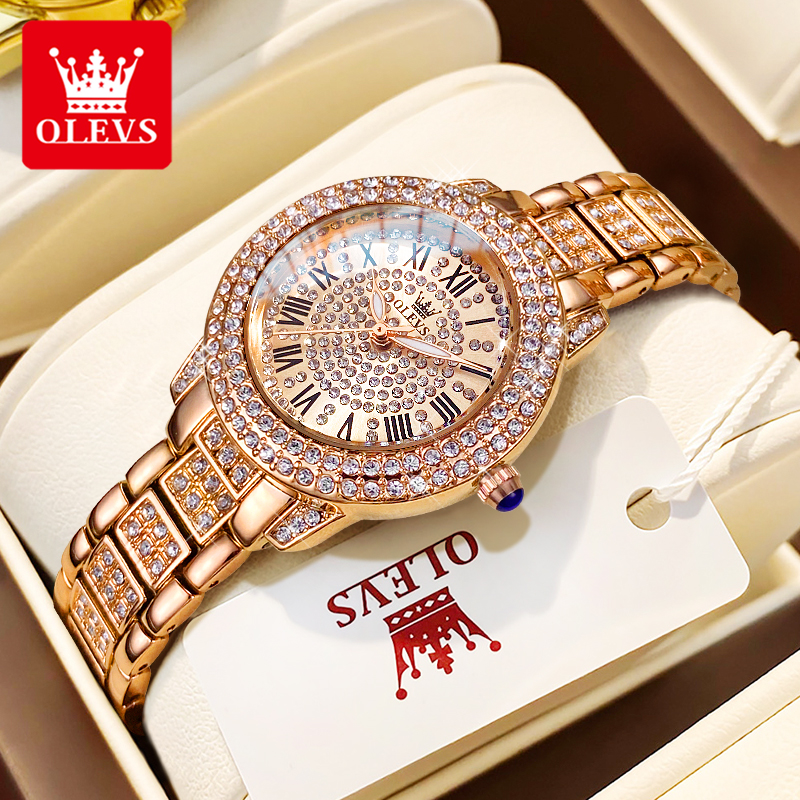 Luxury Watch For Girls - OLEVS 9943 Luxury All Diamond Original