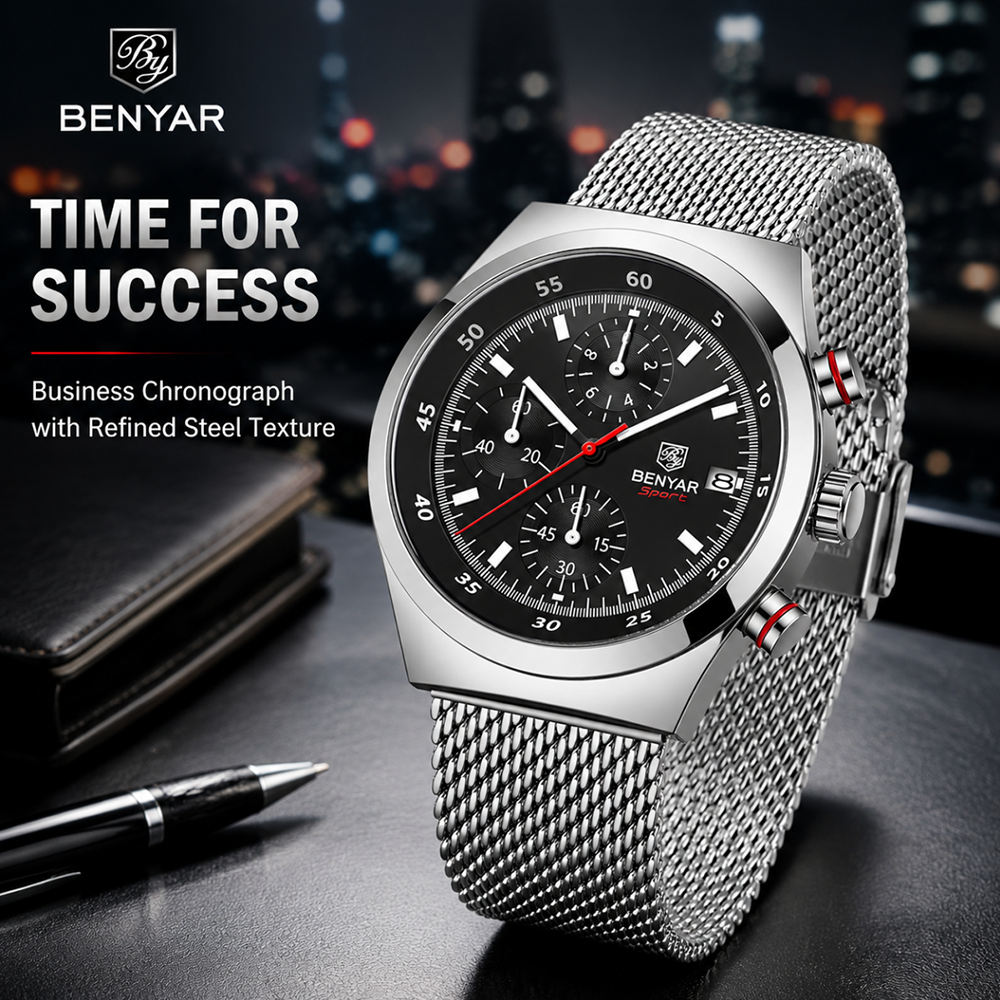 Luxury Watch And Bracelet - BENYAR Top Luxury Brand Men's Business