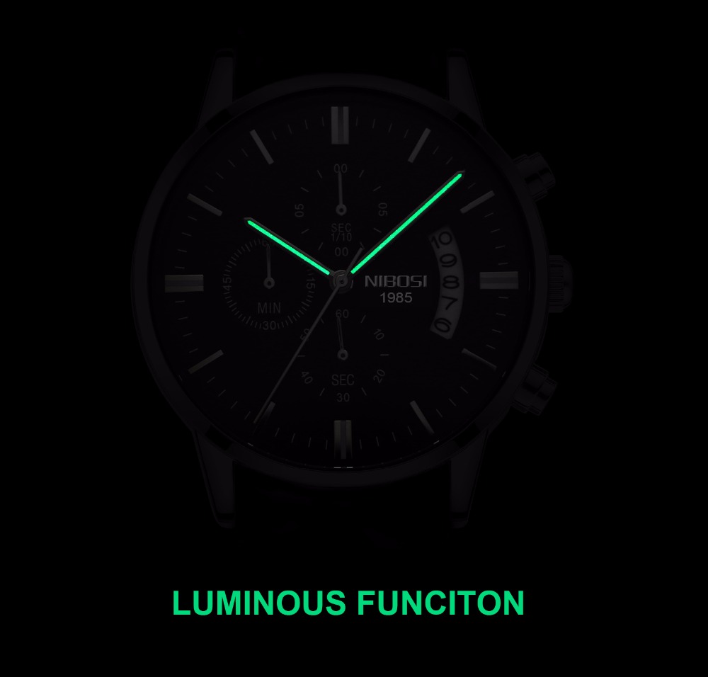 NIBOSI Stainless Steel Black Q - Luxury Watch Magazine ulasan dan harga