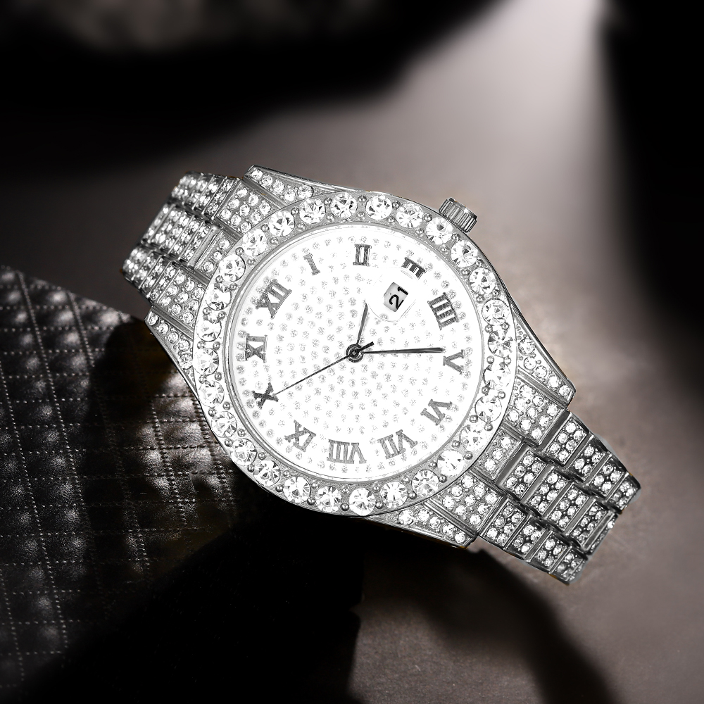 1 Hip-hop Full Diamond Silver  - Luxury Watch Safe ulasan dan harga