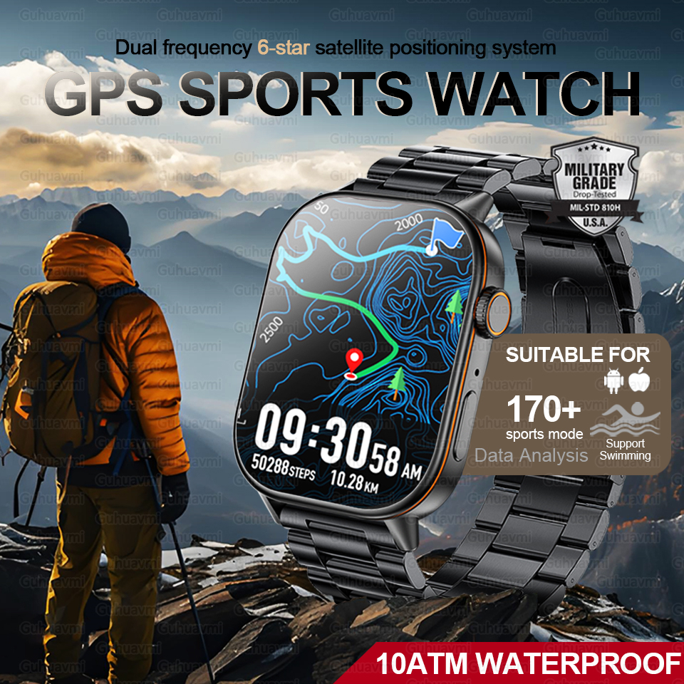 2025 New Outdoor Military GPS  - Gmt Dual Timezone Watch ulasan dan harga