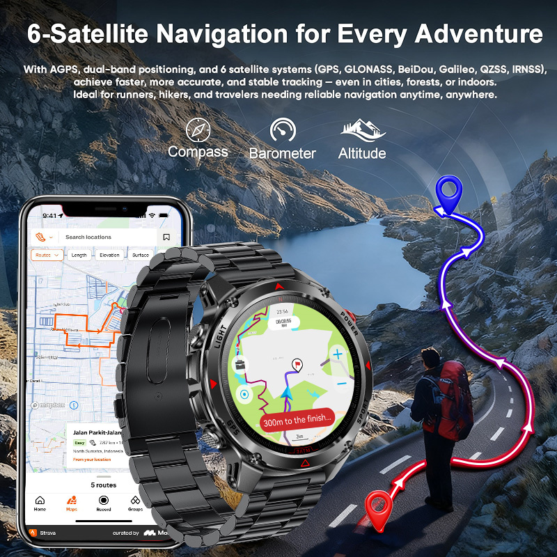 2026 New Outdoor Military GPS  - Gmt Dual Timezone Watch ulasan dan harga