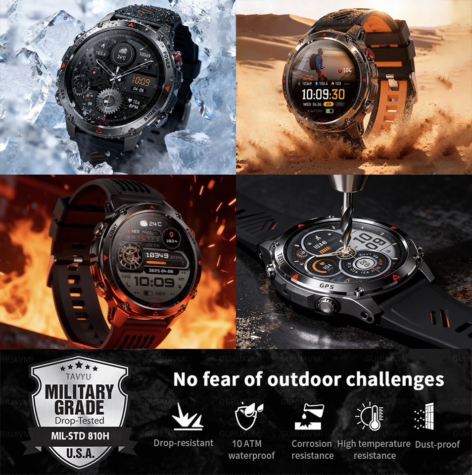 2026 New Outdoor Military GPS  - Gmt Dual Timezone Watch ulasan dan harga