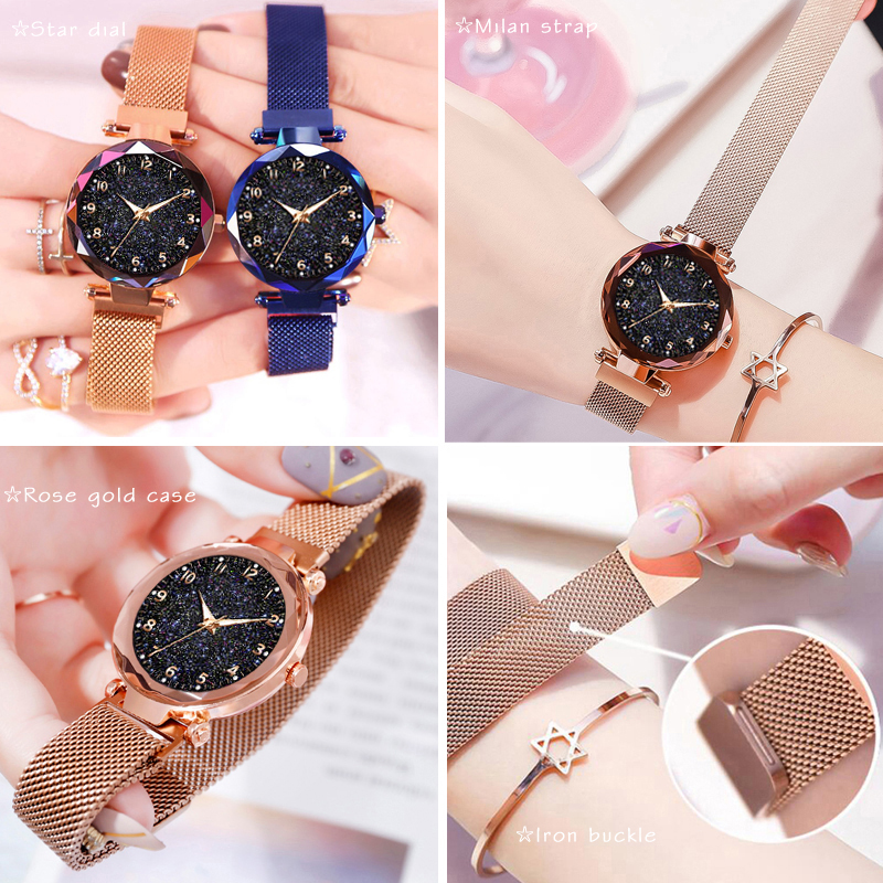 Luxury Women Watches Magnetic  - Luxury Watch Moon Phase ulasan dan harga