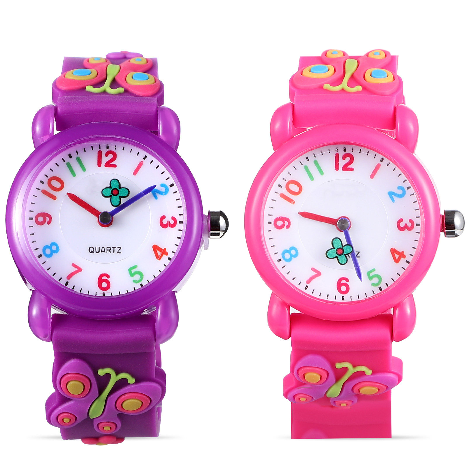 2Pcs Cartoon Waterproof Kids W - Luxury Watch With Arabic Numerals ulasan dan harga