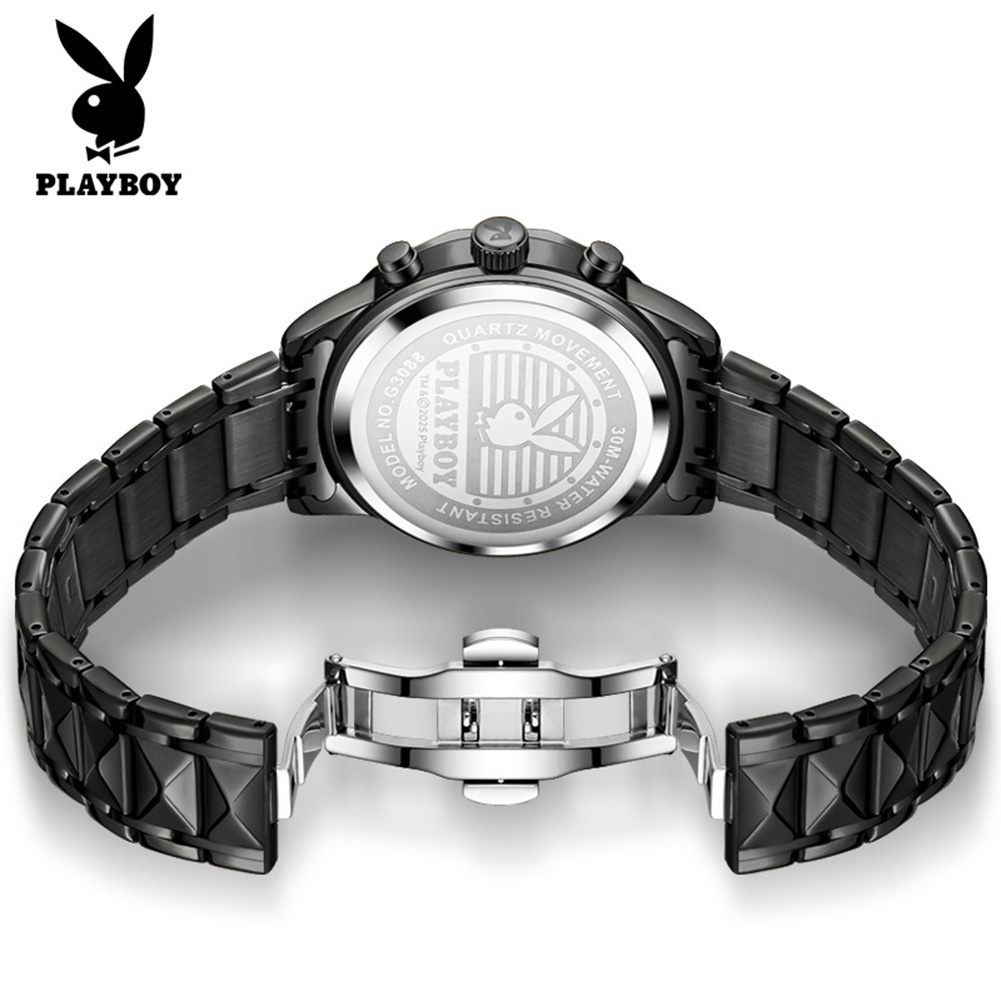 PLAYBOY 3088 Brand original au - Luxury Watch Moon Phase ulasan dan harga