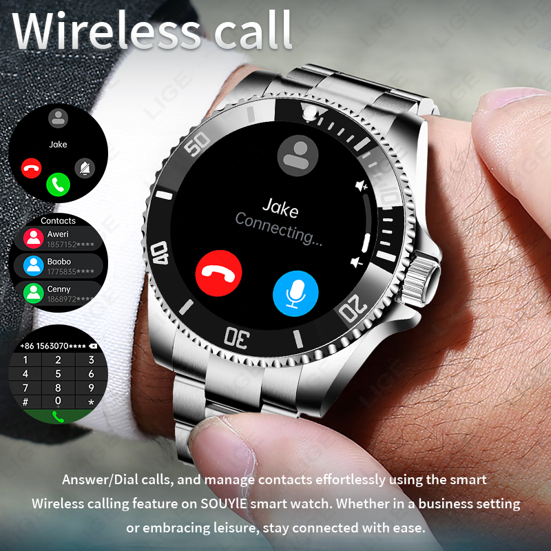 LIGE Business Smart Watch Men  - Luxury Watch In The World ulasan dan harga