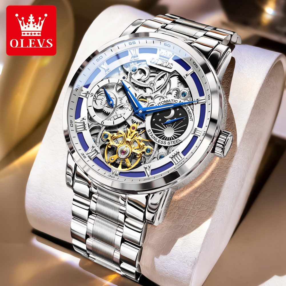 OLEVS 6670 Original Man Watch  - Luxury Watch Moon Phase ulasan dan harga