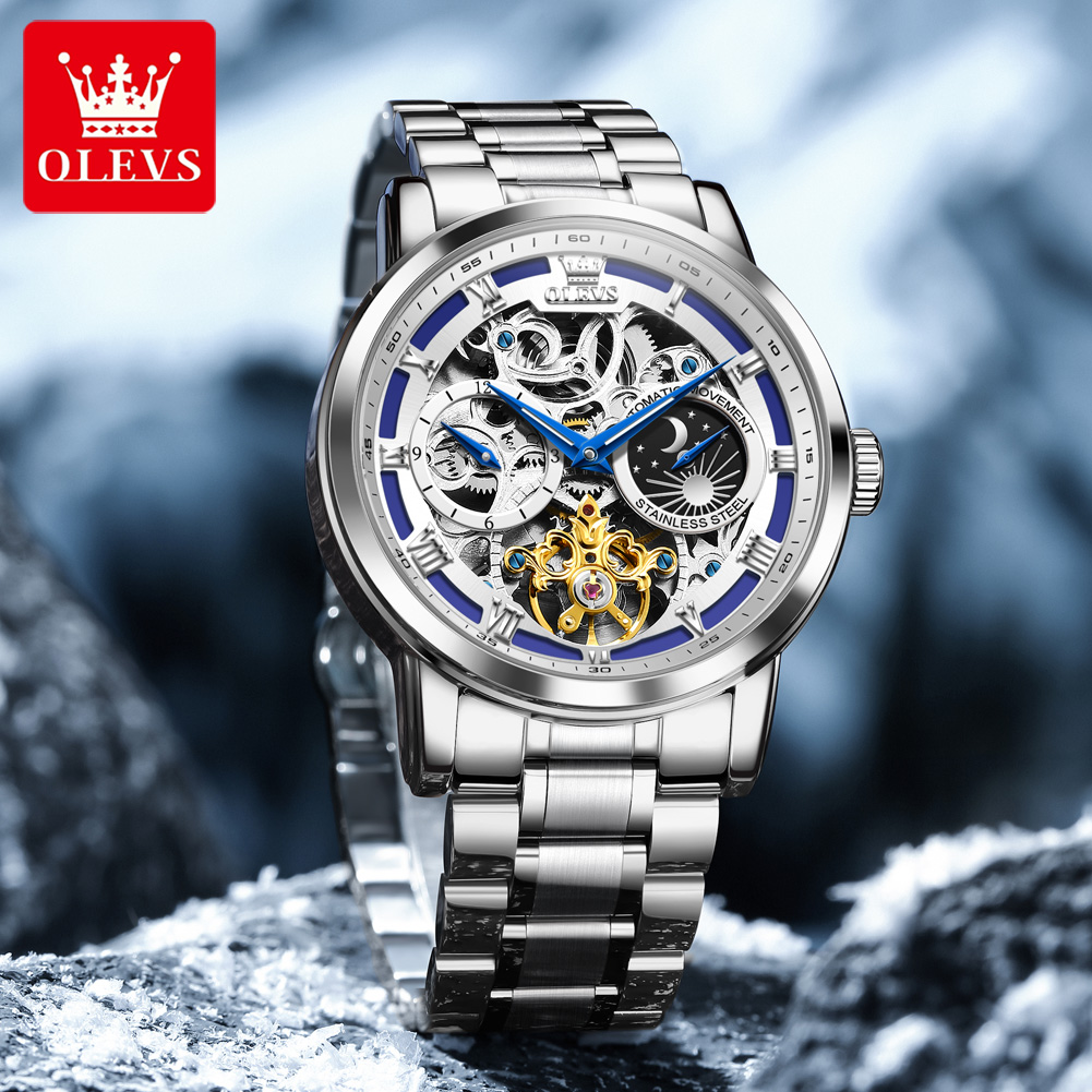 OLEVS 6670 Original Man Watch  - Luxury Watch Moon Phase ulasan dan harga