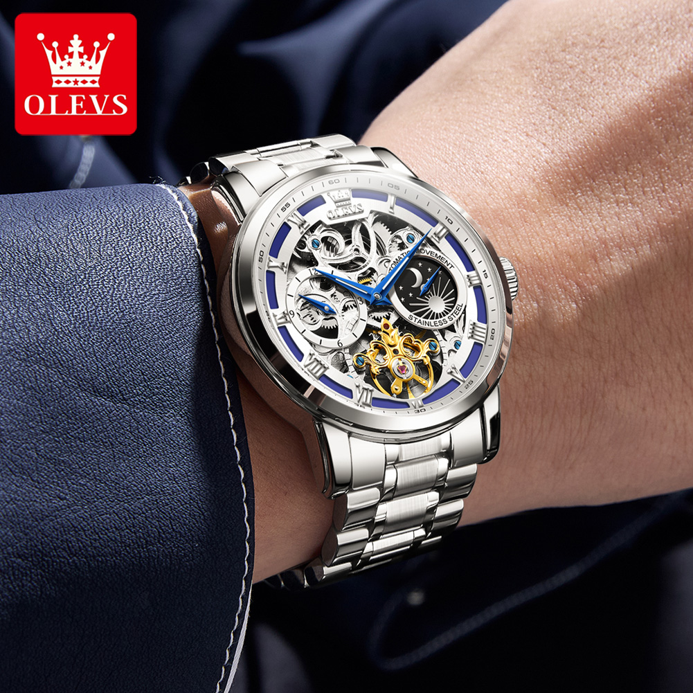 OLEVS 6670 Original Man Watch  - Luxury Watch Moon Phase ulasan dan harga