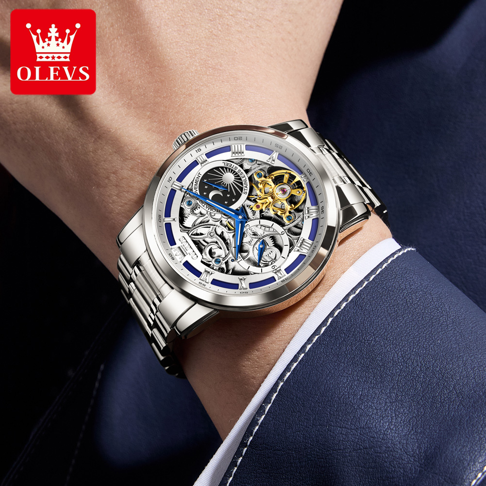 OLEVS 6670 Original Man Watch  - Luxury Watch Moon Phase ulasan dan harga