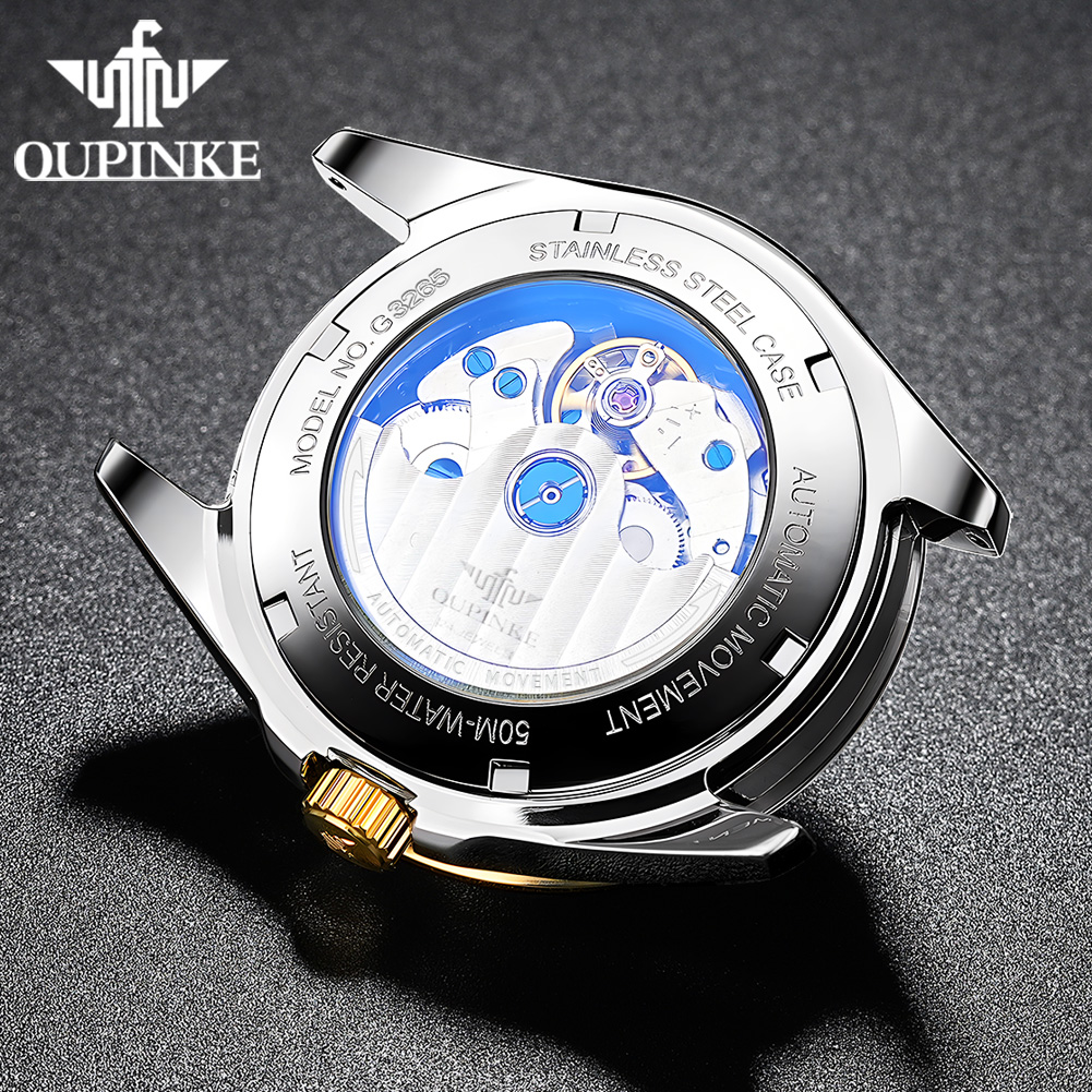 OUPINKE 3265 man watch moon ph - Luxury Watch Moon Phase ulasan dan harga