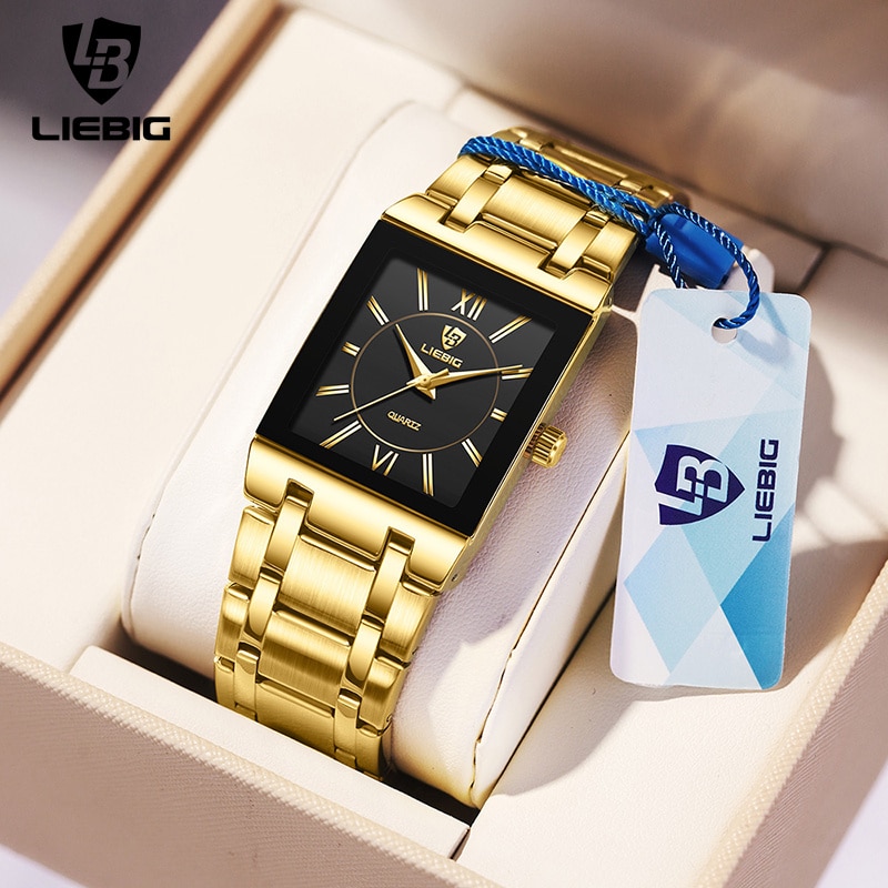 LiEBIG Luxury Golden Quartz Wr - Luxury Watch Safe ulasan dan harga