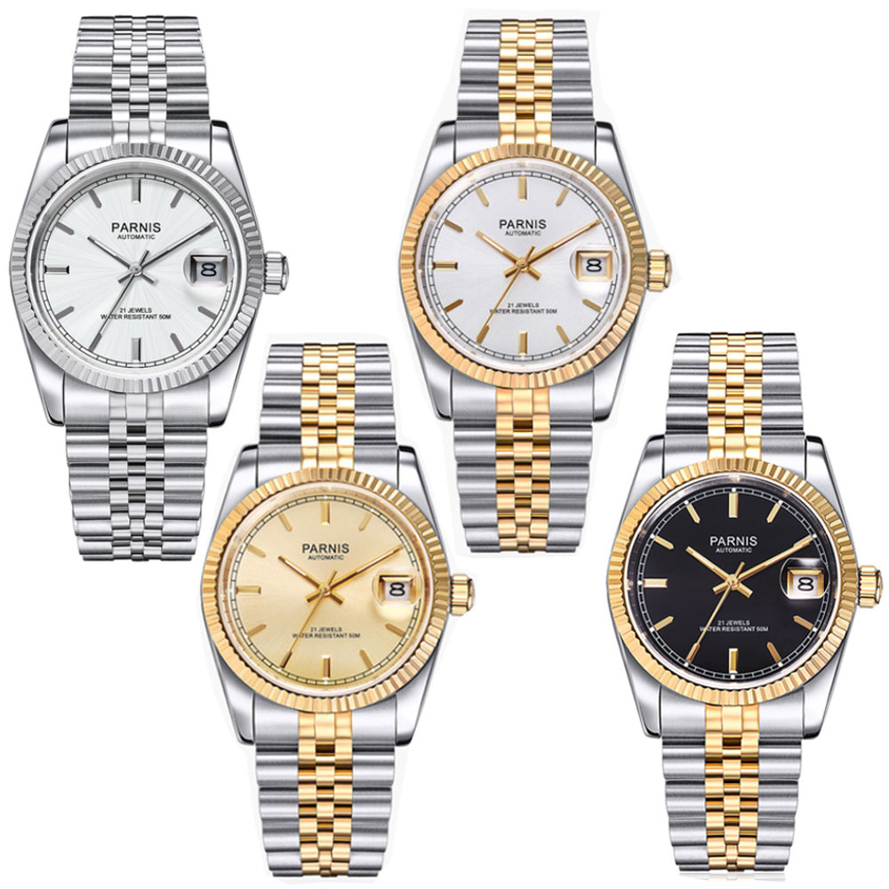 Parnis 36mm Mens Automatic Wat - Luxury Watch All Black ulasan dan harga