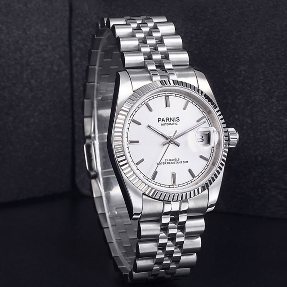 Parnis 36mm Mens Automatic Wat - Luxury Watch All Black ulasan dan harga