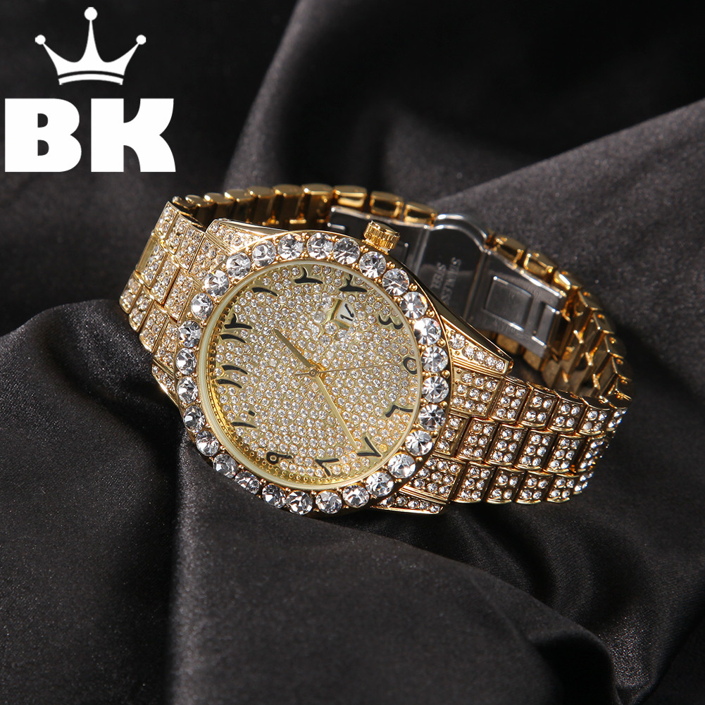 THE HIP HOP Big Dial Full Iced - Luxury Watch With Arabic Numerals ulasan dan harga