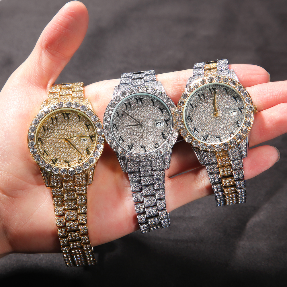 THE HIP HOP Big Dial Full Iced - Luxury Watch With Arabic Numerals ulasan dan harga