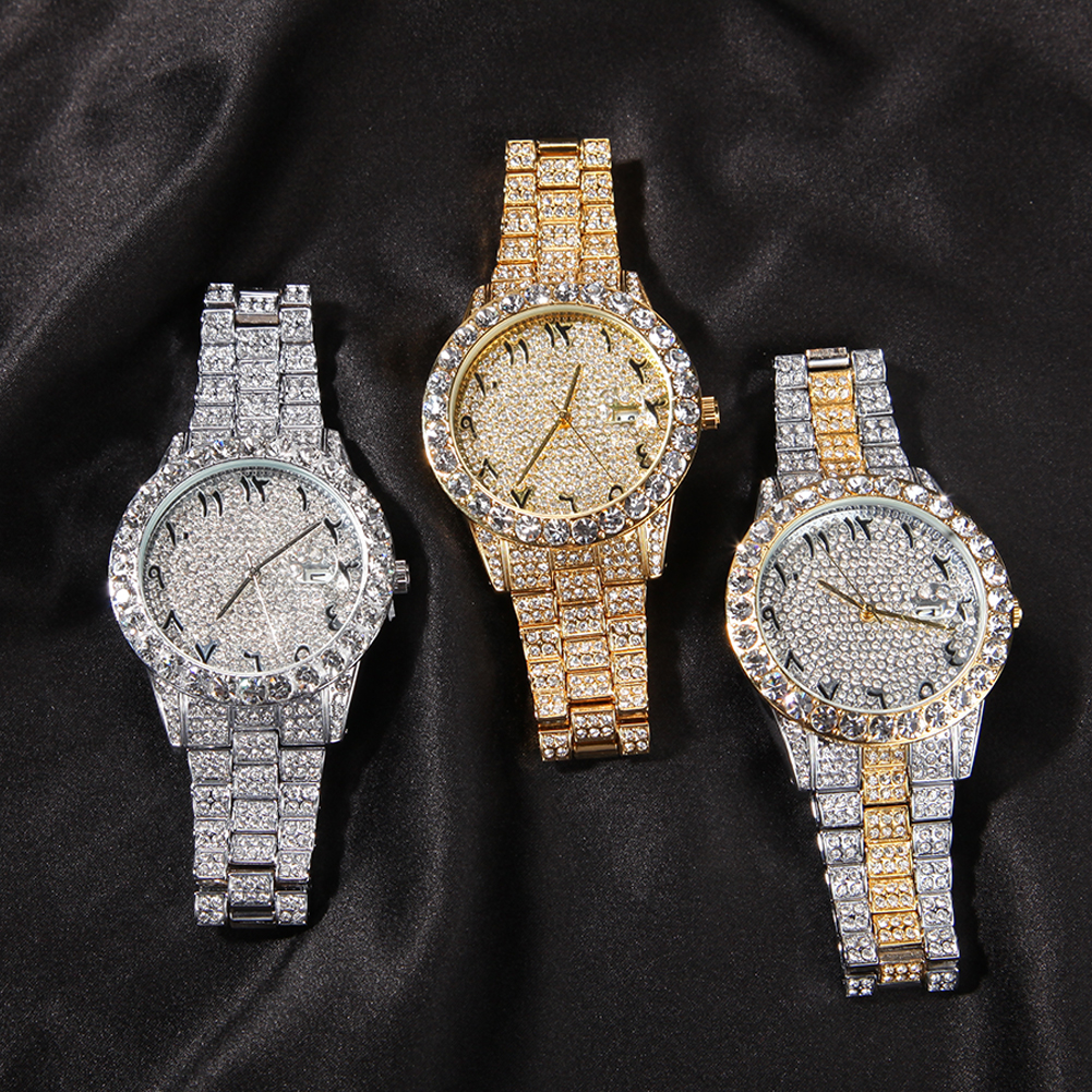 THE HIP HOP Big Dial Full Iced - Luxury Watch With Arabic Numerals ulasan dan harga