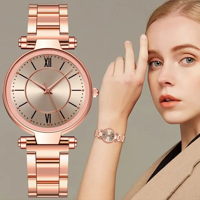 Luxury Rose Gold Stainless Ste - Luxury Watch For Girls ulasan dan harga