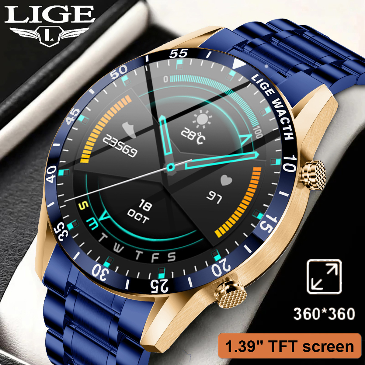 LIGE Smart Watch Men Fashion F - Luxury Watch In The World ulasan dan harga