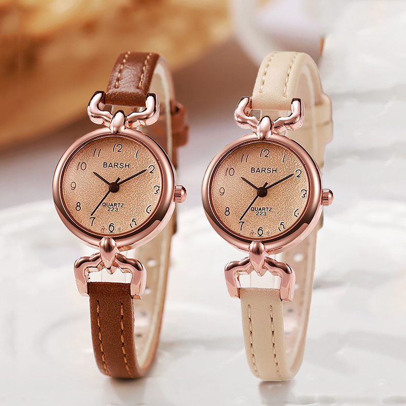 New Fashion Leather Strap Wome - Luxury Watch With Arabic Numerals ulasan dan harga