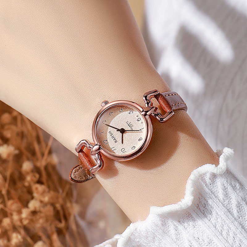New Fashion Leather Strap Wome - Luxury Watch With Arabic Numerals ulasan dan harga