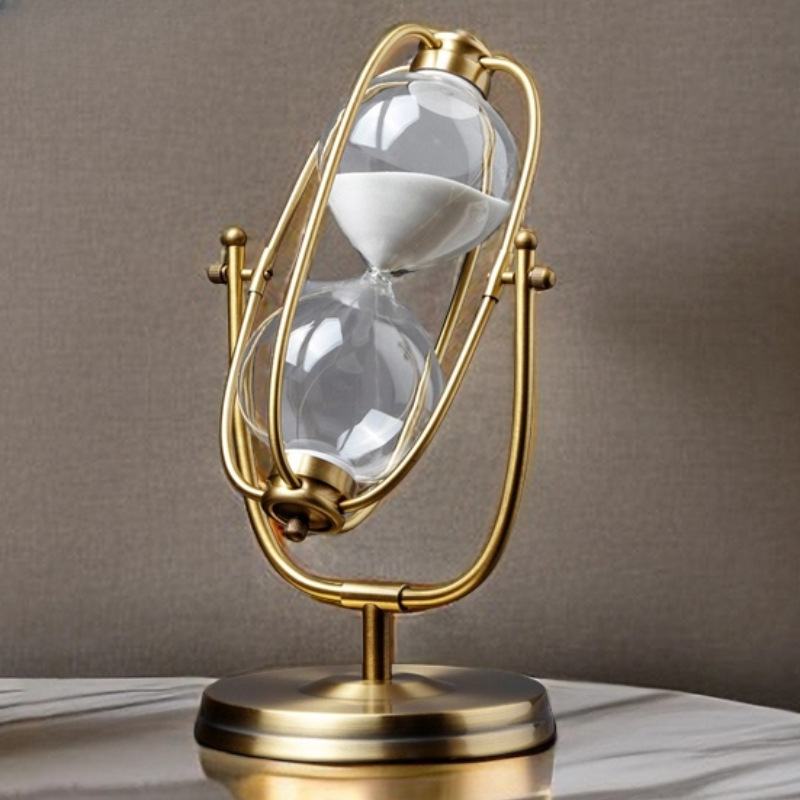 Glass Hourglass Ornament Golde - Table Watch Luxury ulasan dan harga