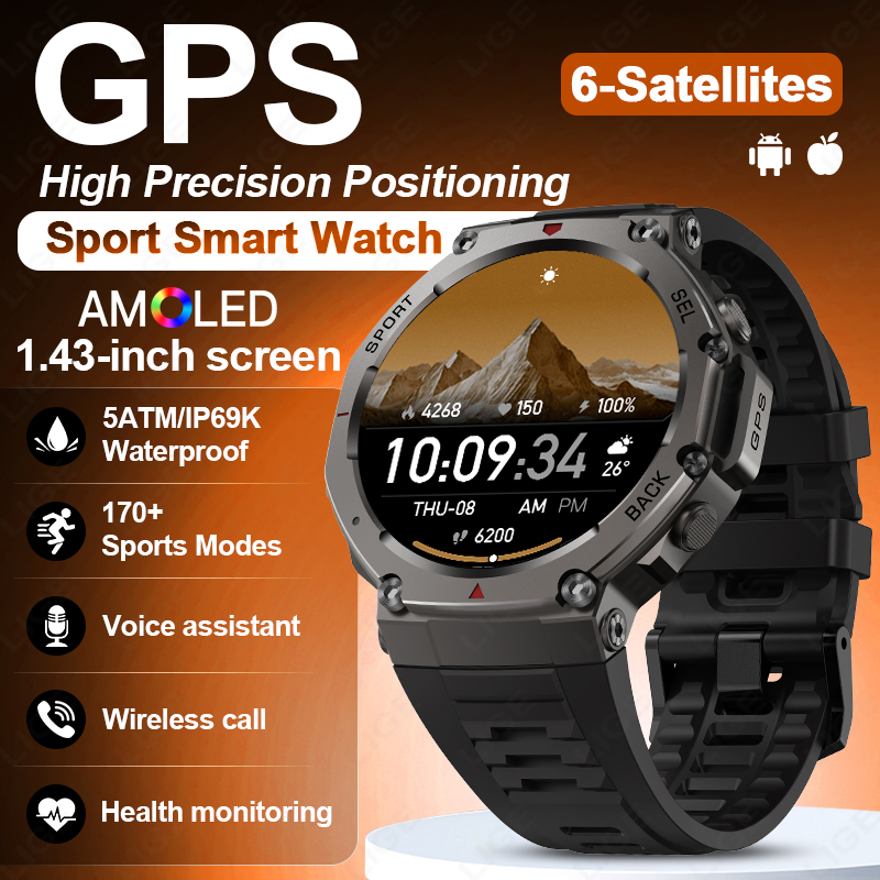 LIGE 2026 GPS Luxury Military  - Luxury Watch In The World ulasan dan harga