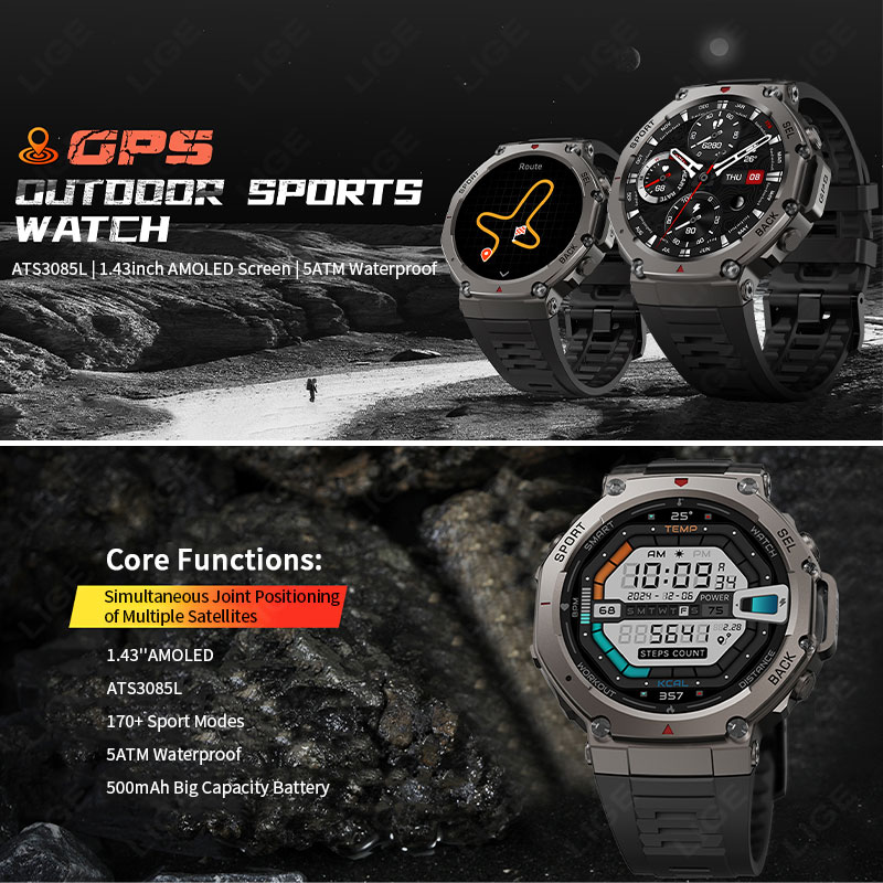 LIGE 2026 GPS Luxury Military  - Luxury Watch In The World ulasan dan harga