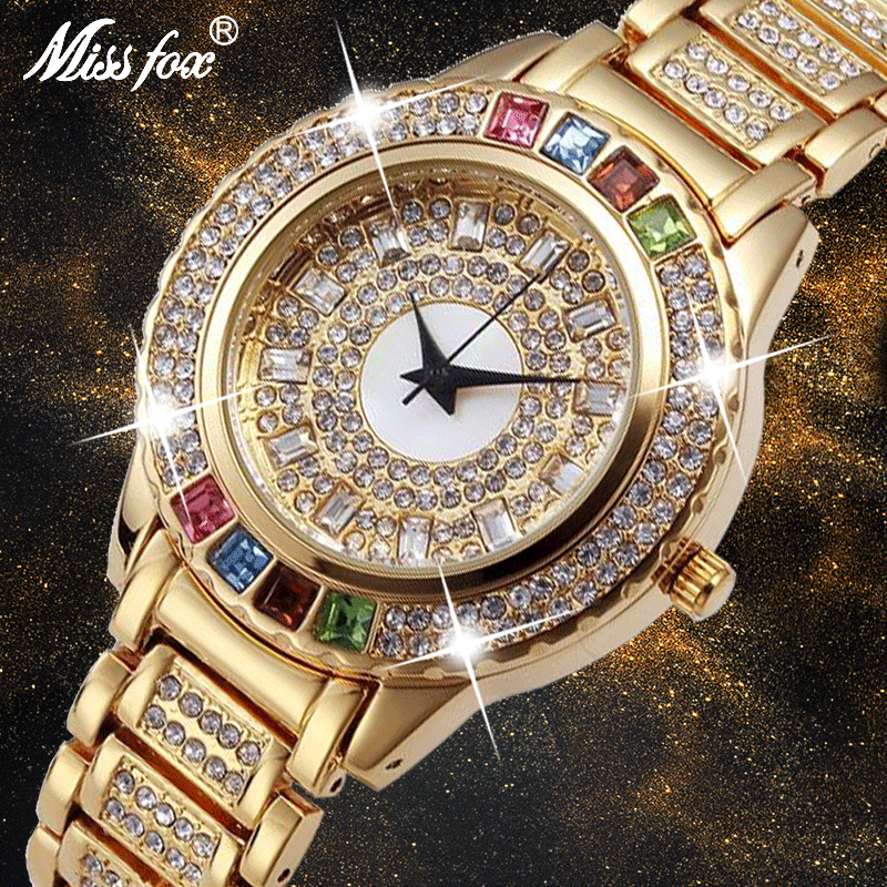 MISSFOX Ladies Gold Party Watc - Luxury Watch In China ulasan dan harga