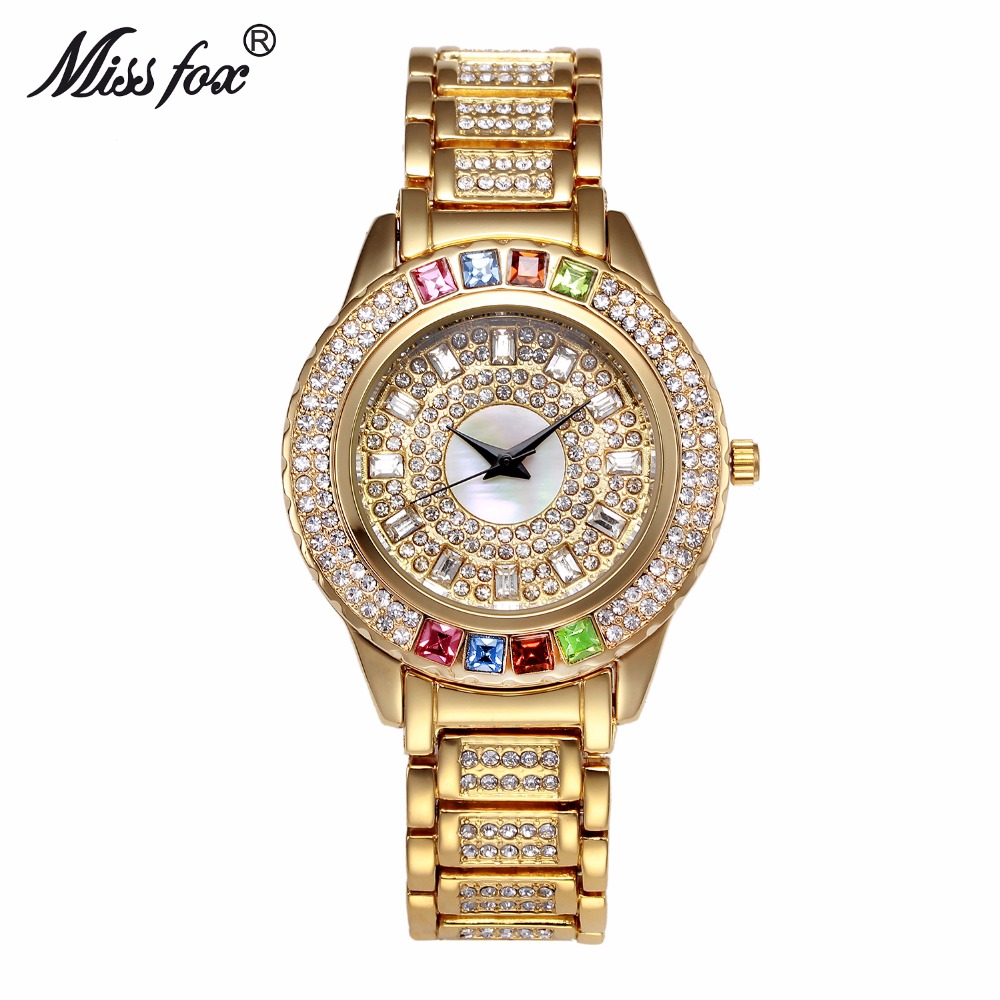 MISSFOX Ladies Gold Party Watc - Luxury Watch In China ulasan dan harga