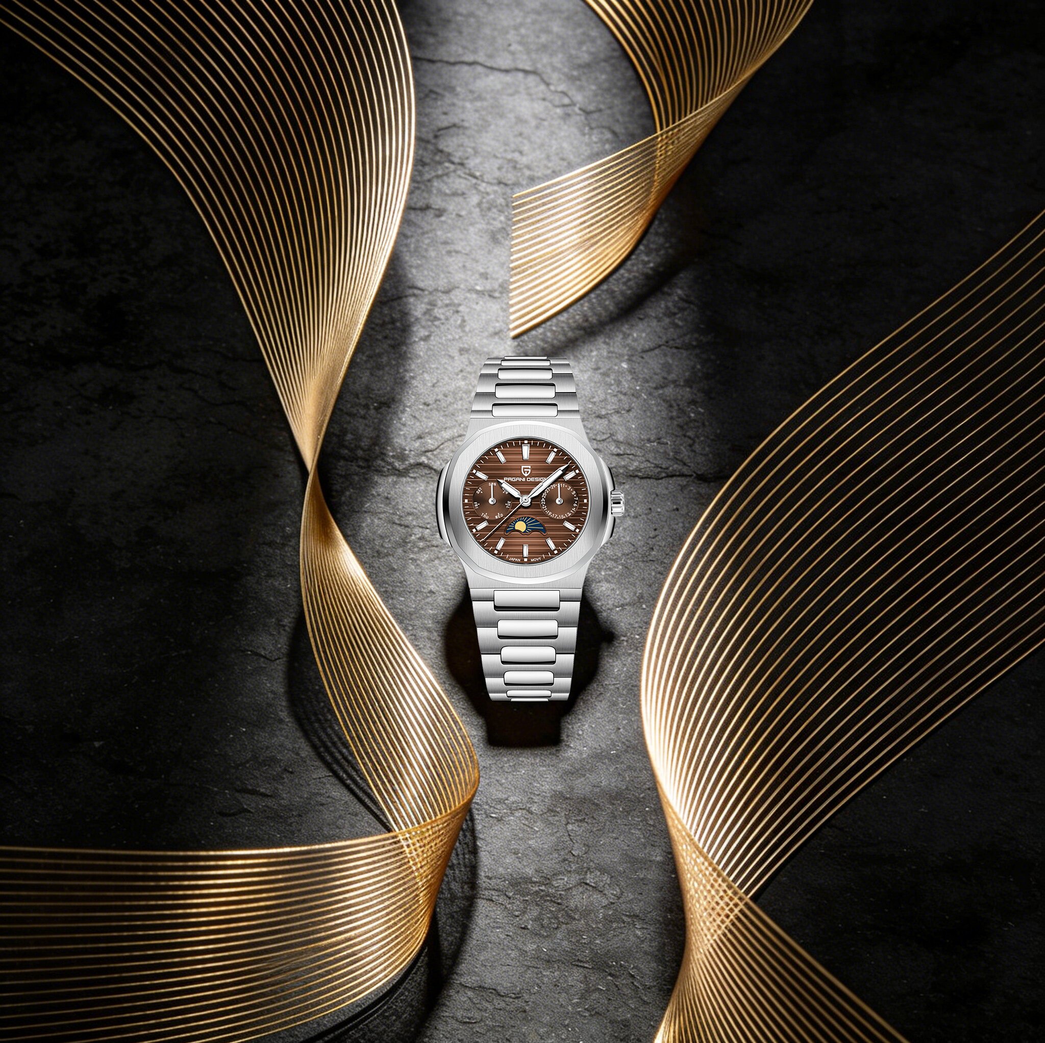 PAGANI DESIGN Simple High-End  - Luxury Watch Moon Phase ulasan dan harga