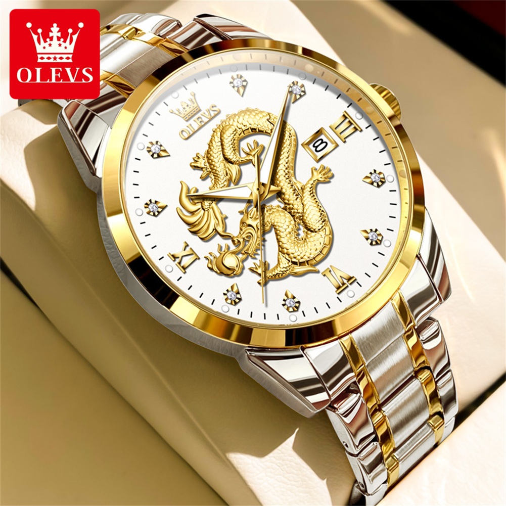 OLEVS Fashion China Loong Drag - Luxury Watch In China ulasan dan harga