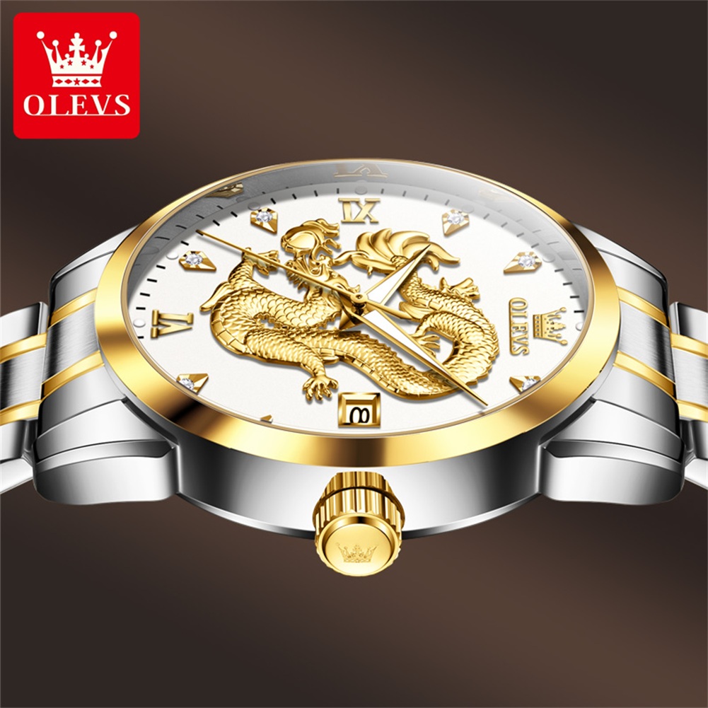 OLEVS Fashion China Loong Drag - Luxury Watch In China ulasan dan harga