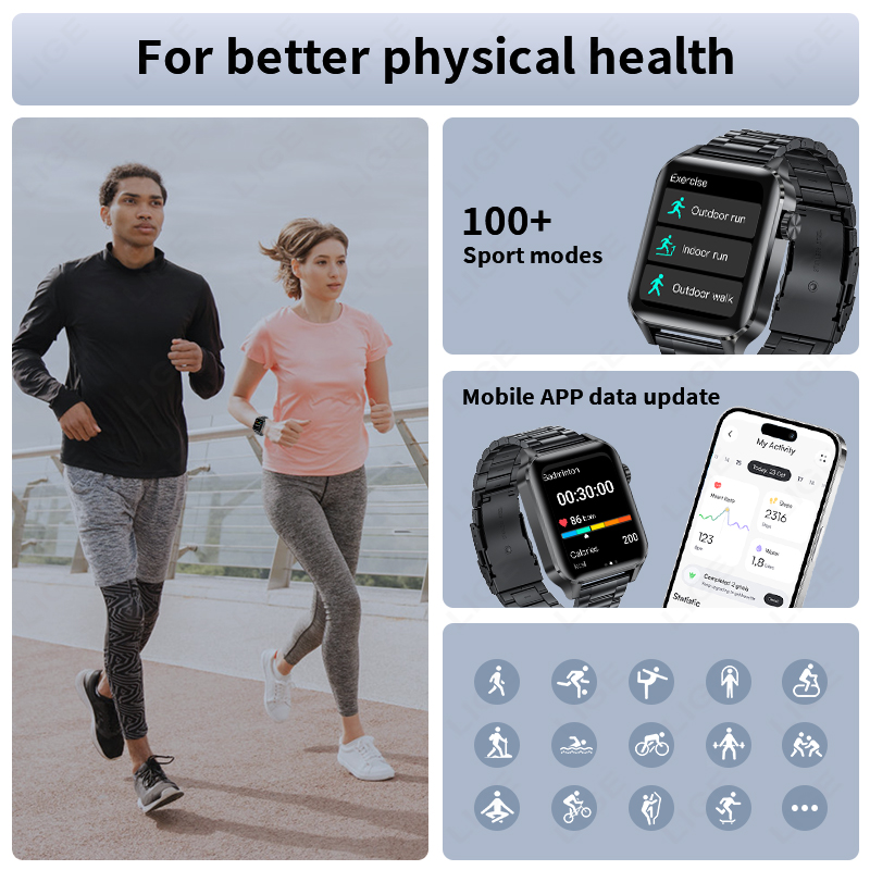 LIGE Smart Watch Sport Fitness - Luxury Watch In The World ulasan dan harga
