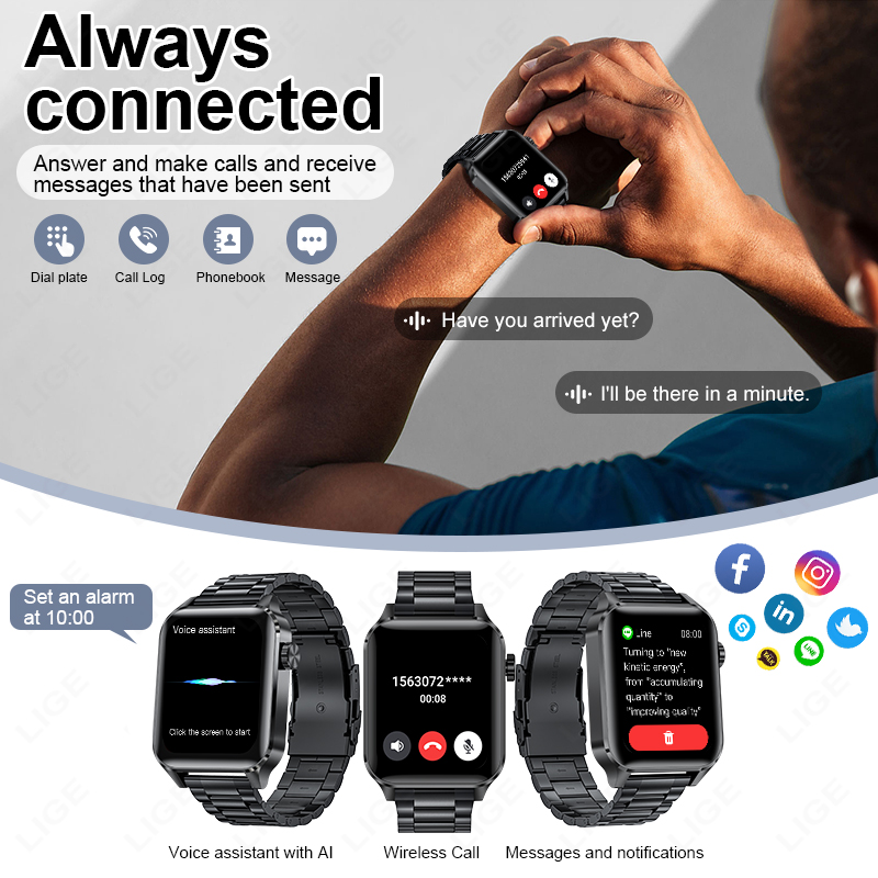 LIGE Smart Watch Sport Fitness - Luxury Watch In The World ulasan dan harga