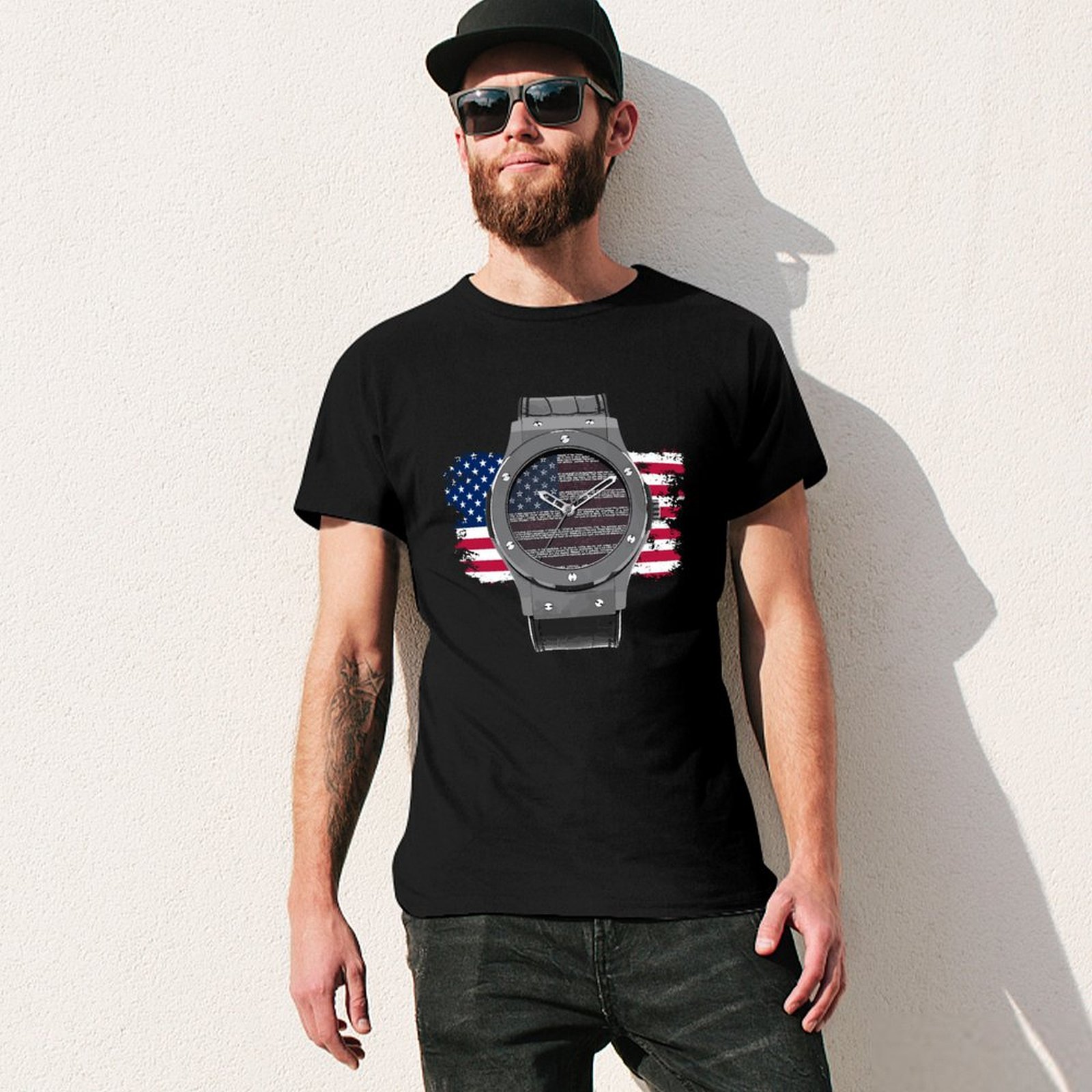 LUXURY WATCH DRAWING T-Shirt W - Luxury Watch Drawing ulasan dan harga