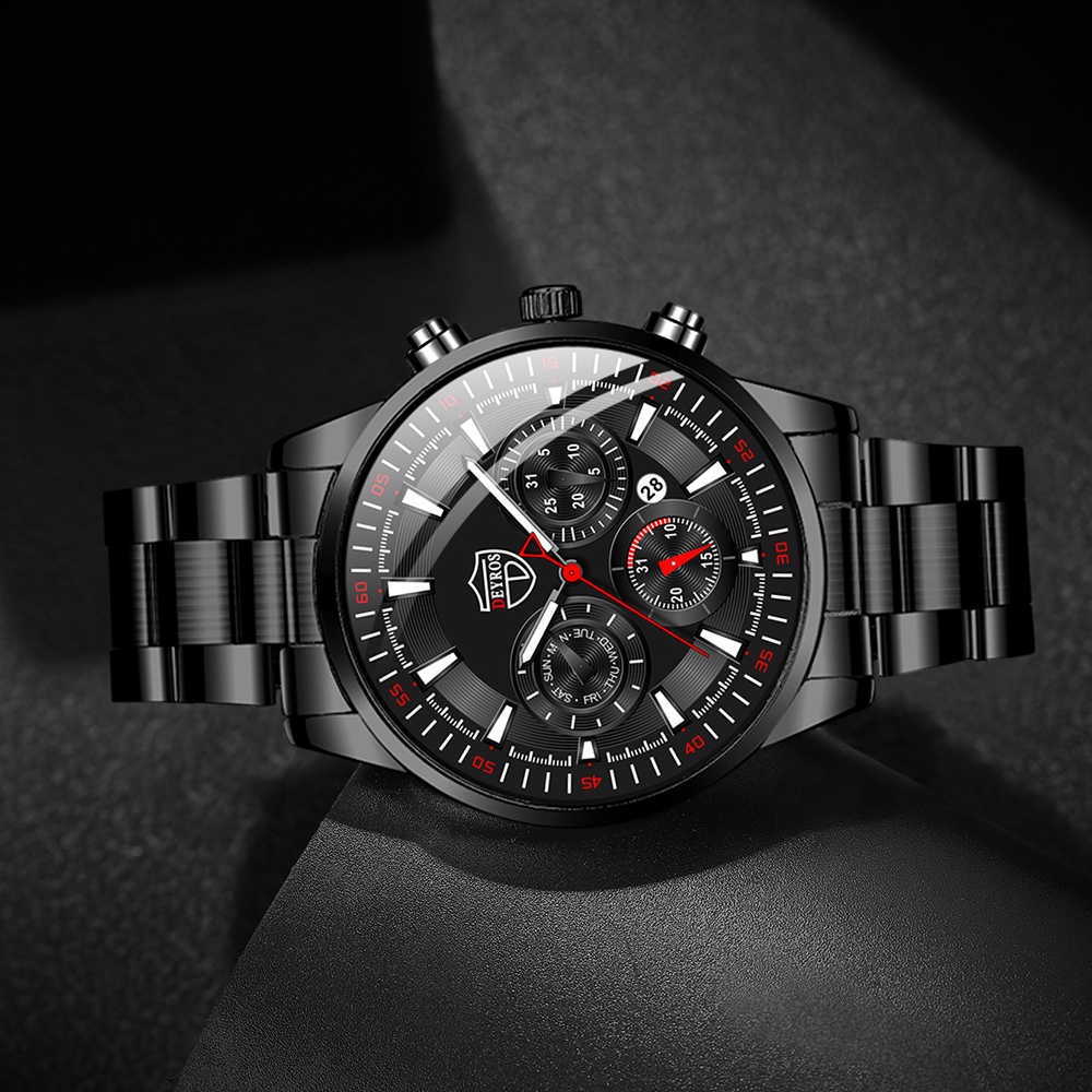 Fashion Mens Watches Set Luxur - Luxury Watch All Black ulasan dan harga